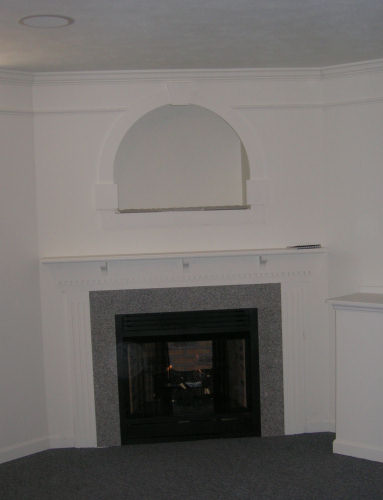 Gameroom fireplace