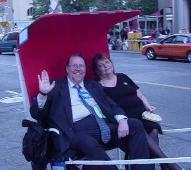 Gardner Dozois and Susan Casper Take a Rickshaw to the Hugos